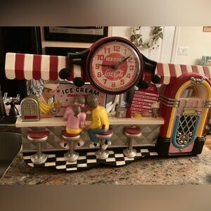 Vintage Coca-Cola Ice Cream Parlor Clock